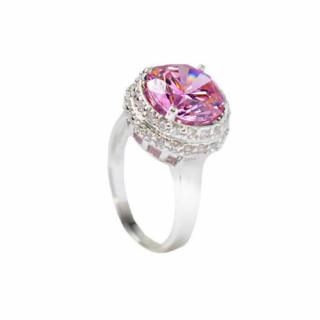 Swarovski kristályos gyűrű Rózsaszin -7