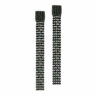 Swarovski® kristályos nemesacél fülbevaló - Glamour Black