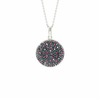 Swarovski® kristályos nemesacél nyaklánc - Stardust Szürke