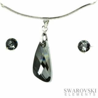 Swarovski kristályos szett - Szárny 23 mm, Silver Night + díszdoboz