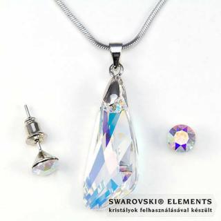 Swarovski kristályos szett - Szárny 27 mm, Crystal AB + díszdoboz