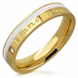 zsu - I love you feliratos arany színű karikagyűrű