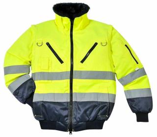 Portwest Hi-Vis 3 Az 1-ben Pilóta Kabát Sárga/Tengerészkék