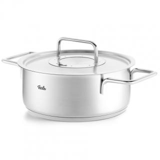 Alacsony lábas PURE 24 cm, ezüst, rozsdamentes acél, Fissler