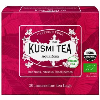 AQUA ROSA gyümölcstea, 20 db muszlin teafilter, Kusmi Tea