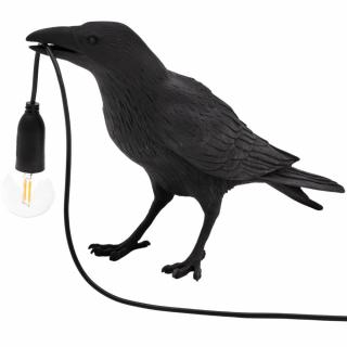 Asztali lámpa BIRD WAITING 33 cm, fekete, Seletti