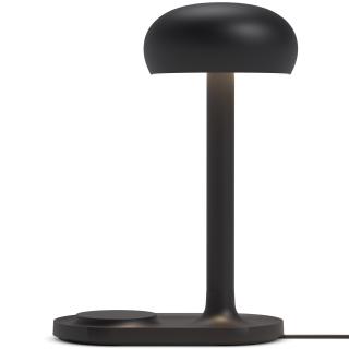 Asztali lámpa EMENDO 29 cm, Qi vezeték nélküli töltővel, fekete, Eva Solo