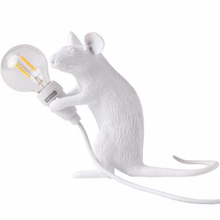 Asztali lámpa MOUSE SITTING 12,5 cm, USB aljzat, fehér, Seletti