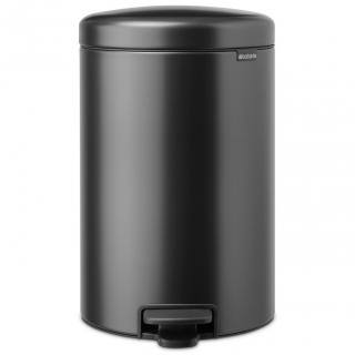 Brabantia NEWICON pedálos szemetes kosár, 20 l, szürke, acél