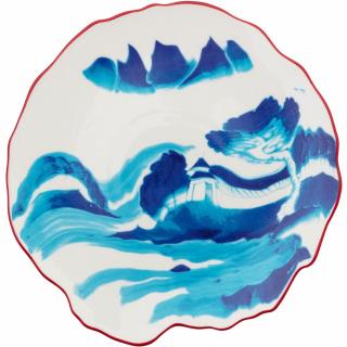 Desszert tányér DIESEL CLASSICS ON ACID MELTING LANDSCAPE 21 cm, kék, porcelán, Seletti