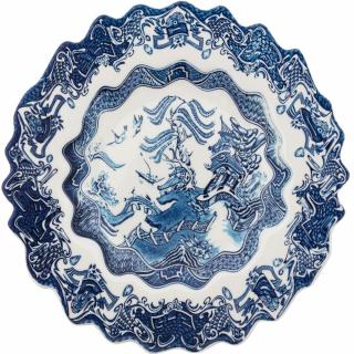 Desszert tányér DIESEL CLASSICS ON ACID WILLOWAVE 21 cm, kék, porcelán, Seletti