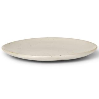 Desszert tányér FLOW 15 cm, fehér, agyagedény, kemény LIVING