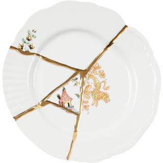 Desszert tányér KINTSUGI 2 21 cm, fehér, Seletti