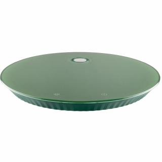 Digitális konyhai mérleg PLISSÉ 27 cm, zöld, műanyag, Alessi