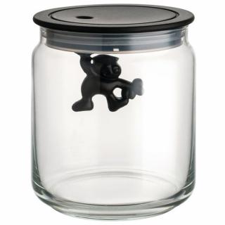 Élelmiszertároló edény GIANNI 750 ml, fekete fedél, Alessi