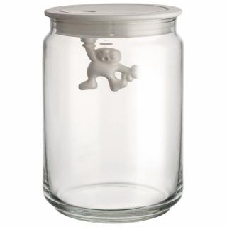 Élelmiszertároló edény GIANNI 900 ml, fehér fedél, üveg, Alessi