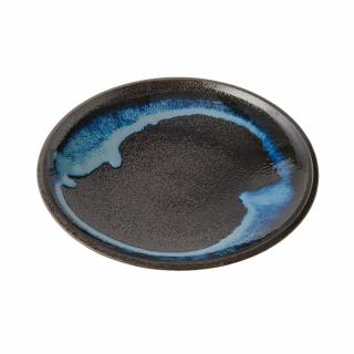 Előétel tányér BLUE BLUR 19 cm, kék, kerámia, MIJ