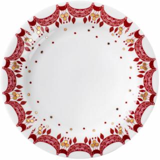 Előétel tányér GUIRLANDE 20 cm, piros, porcelán, Bjørn Wiinblad
