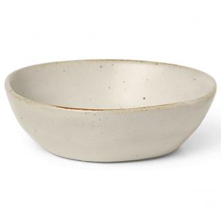 Étkező tál FLOW 9 cm, fehér, agyagedény, kemény LIVING