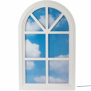 Fali dekoratív lámpa WINDOW #2 90 x 57 cm, fehér, fa/akril, Seletti