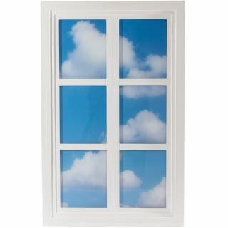 Fali dekoratív lámpa WINDOW #3 90 x 57 cm, fehér, fa/akril, Seletti