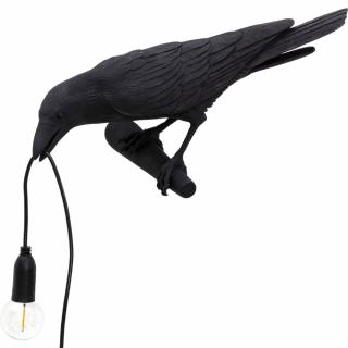 Fali lámpa BIRD LOOKING LEFT 33 cm, fekete, Seletti