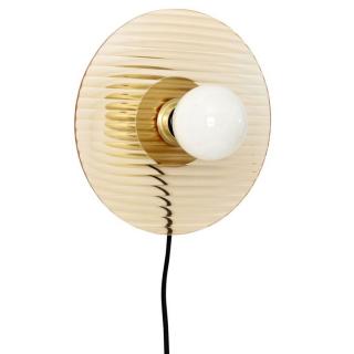 Fali lámpa HALO 25 cm, borostyán, Hübsch