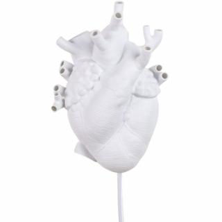 Fali lámpa HEART 32 cm, fehér, Seletti