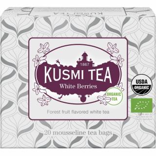 Fehér tea WHITE BERRIES, 20 muszlin teafilter, Kusmi Tea