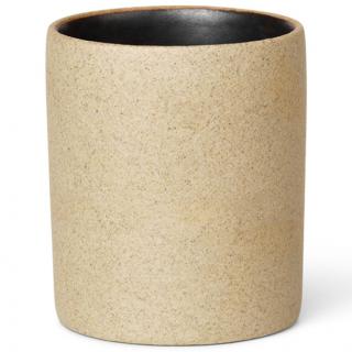 Fogkefe pohár BON 6,5 cm, homok, porcelán, kemény LIVING