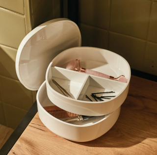 Fürdőszobai tároló doboz BIRILLO 18 cm, fehér, Alessi