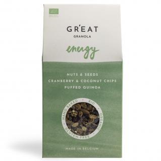 Granola ENERGY 300 g, áfonya és kókuszreszelék, GR'EAT GRANOLA
