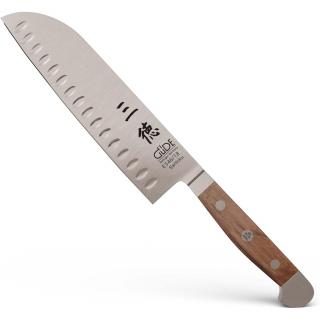 Güde ALPHA OAK santoku kés, 18 cm, barna