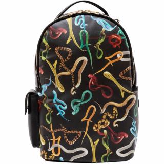 Hátizsák TOILETPAPER SNAKES 43 cm, fekete, Seletti