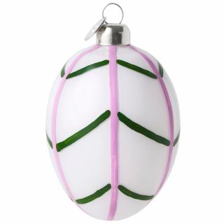 Húsvéti dekoráció SOUVENIR EASTER 7,5 cm, fehér/rózsaszín/zöld, Holmegaard