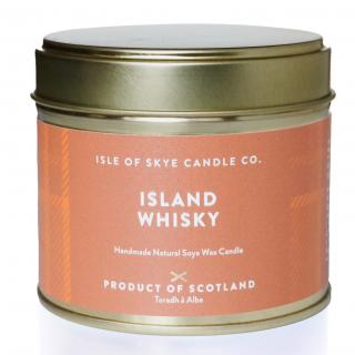 Illatgyertya ISLAND WHISKEY, égési idő 45 óra, utazási csomag, Isle of Skye Candle Company