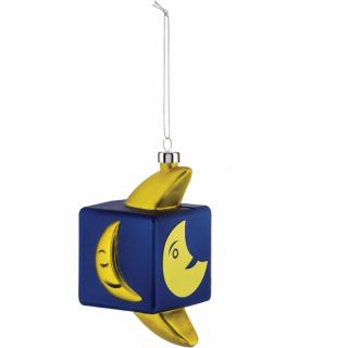 Karácsonyfadísz CUBIK MOON, kék, Alessi