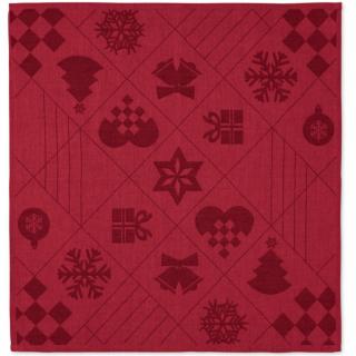 Karácsonyi szalvéta NATALE, 4 db szett, 45 x 45 cm, piros, Rosendahl