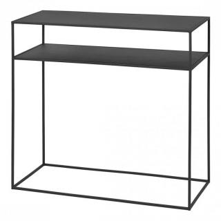 Konzol asztal FERA 85 cm, fekete, acél, Blomus