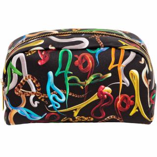 Kozmetikai táska TOILETPAPER SNAKES 23 x 13 cm, fekete, Seletti