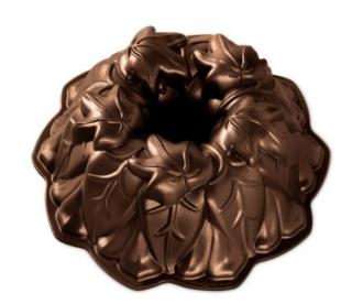 Kuglóf sütőforma HARVEST LEAVES, bronz, Nordic Ware