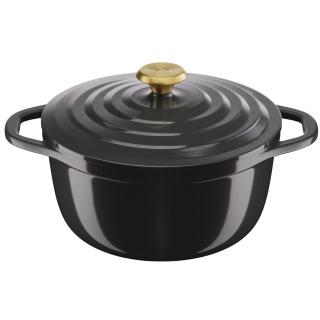 Lábas AIR E2558955 24 cm, 4,7 l, fekete, alumínium, Tefal