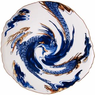 Lapostányér DIESEL CLASSICS ON ACID IMARI DRAGON 28 cm, kék, porcelán, Seletti