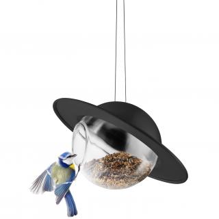 Madáretető SATURN 24 cm, fekete, rozsdamentes acél, Eva Solo