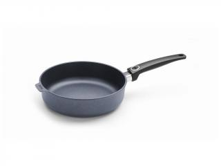Mély serpenyő DIAMOND LITE 24 cm, indukciós főzőlappal kompatibilis, titán bevonattal, WOLL