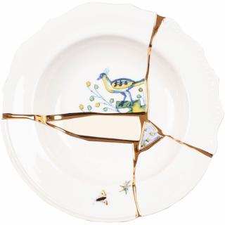 Mélytányér KINTSUGI 1 22 cm, fehér, Seletti