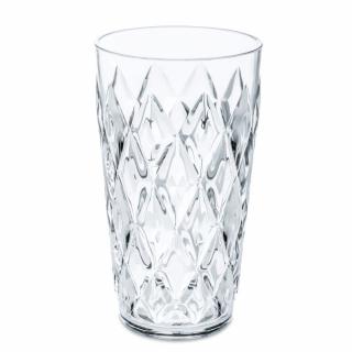 Műanyag hosszú italos pohár CRYSTAL L 450 ml, kristálytiszta, Koziol