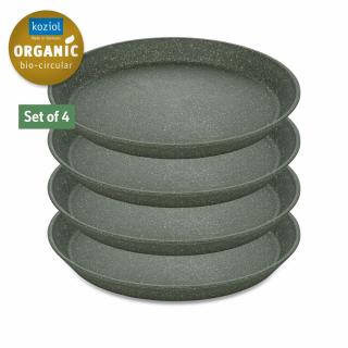 Műanyag tányér CONNECT, 4 db szett, 20,5 cm, természetes hamu szürke, Koziol