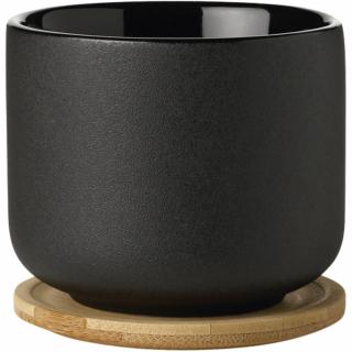 Poháralátét nélküli THEO 200 ml bögre, fekete, Stelton