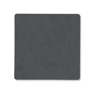 Poháralátét SQUARE NUPO 10 x 10 cm, antracit, bőr, LIND DNA